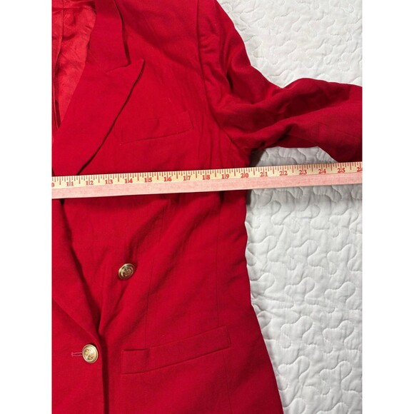 Preston & York Women’s Red 100% Pure Wool Vintage Blazer size 12 - Picture 5 of 6